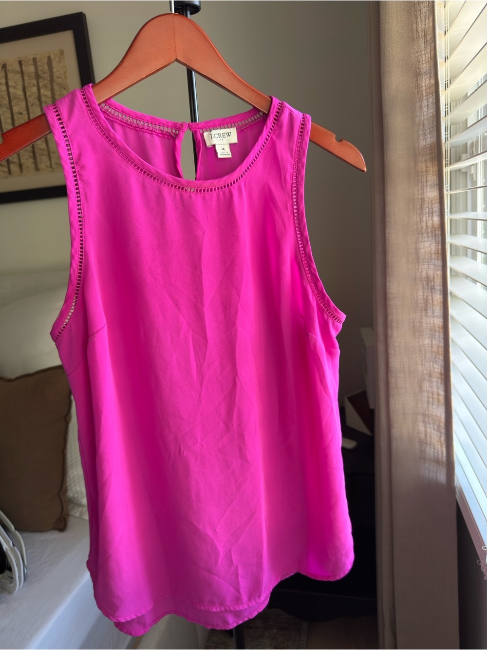 J. Crew Bright Fuchsia Sleeveless Top